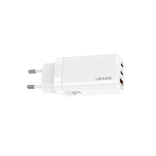 Адаптор USAMS 220V 2xType C + 1xUSB FCH 65W GaN бял 10