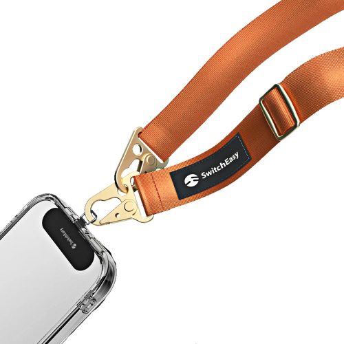 Връзка за телефон EasyStrap + EasyStrap Card - 25 mm оранжев 10