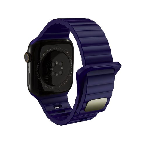 Apple watch 42/44/45/49mm. каишка силикон тъмно синьо 10