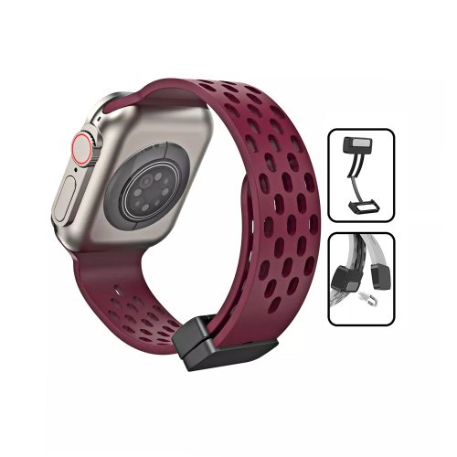 Watch band 22mm. каишка силикон с магнитна закопчалка боровинка 10