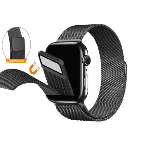 Apple watch 42/44/45/49mm. метална магнитна каишка тъмно сиво 10