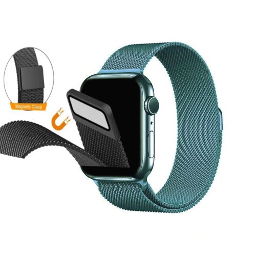 Apple watch 42/44/45/49mm. метална магнитна каишка светло синьо 10