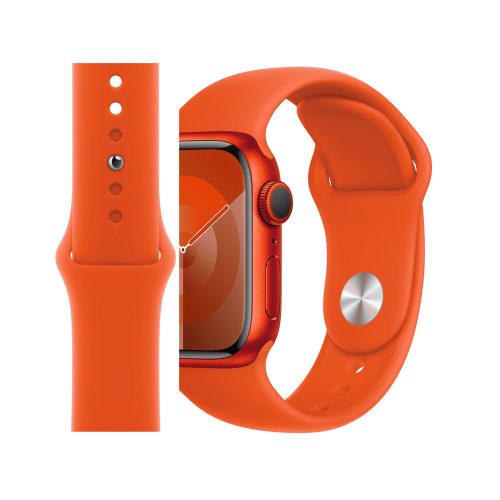 Watch band 22mm. едноцветна силиконова каишка оранжево 10