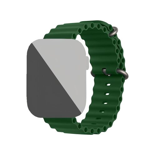 Apple watch 42/44/45/49mm. гофрирана силиконова каишка каки 10