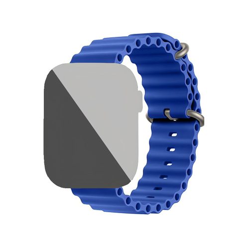 Apple watch 42/44/45/49mm. гофрирана силиконова каишка тюркоаз 10