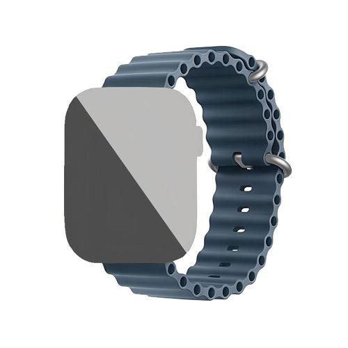 Apple watch 42/44/45/49mm. гофрирана силиконова каишка тъмно сиво 10