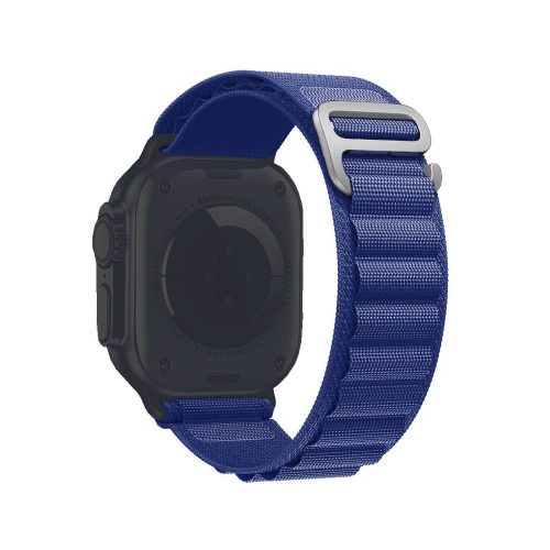 Apple watch 42/44/45/49mm. каишка текстилна с кука синьо 10