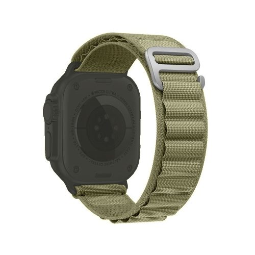 Apple watch 42/44/45/49mm. каишка текстилна с кука каки 10
