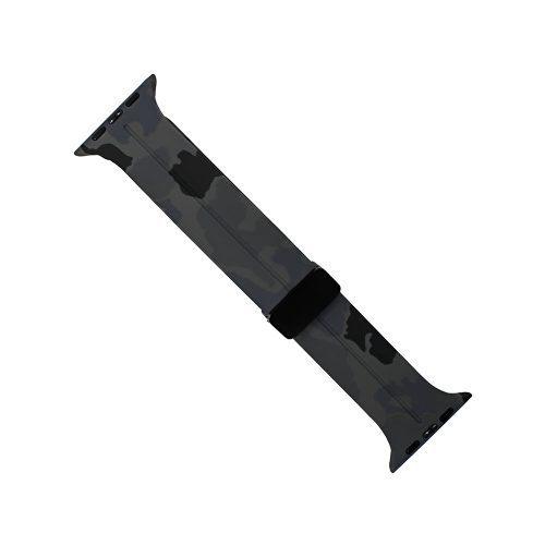 Apple watch 42/44/45/49mm. каишка силиконова камуфлаж черно 10