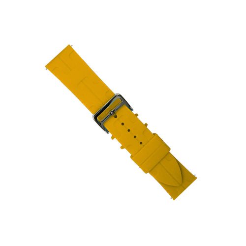 Watch band 22mm.  силиконова каишка с катарама жълто 10