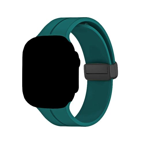 Apple watch 42/44/45/49mm. силиконова каишка с магнит петролно 10
