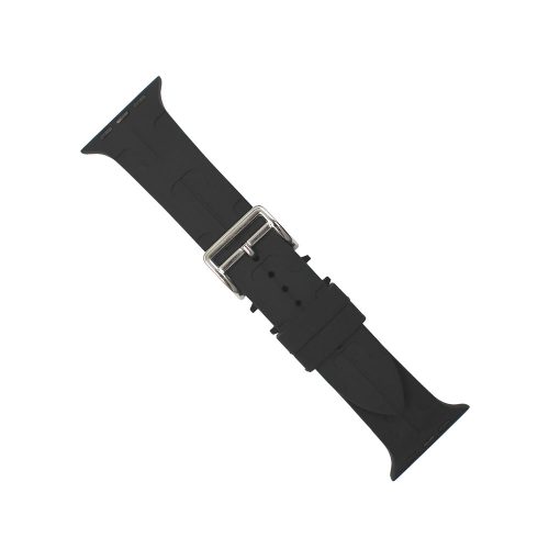 Apple watch 42/44/45/49mm. силиконова каишка с катарама графит 10