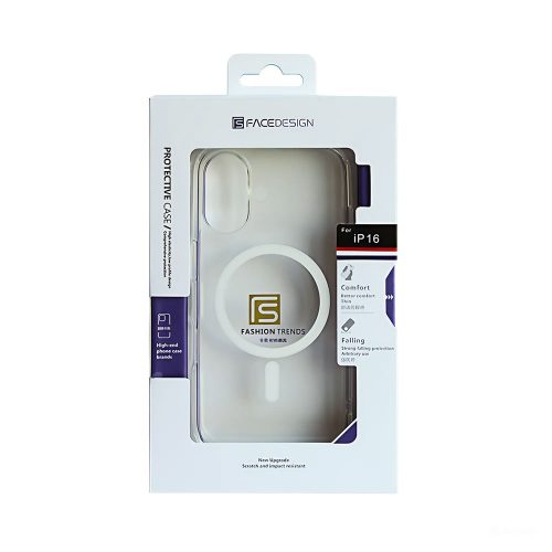 Калъф тип гръб FACEDESIGN CRYSTAL TRANSPARENT SERIES MAGSAFE за iPhone 16 прозрачен 10