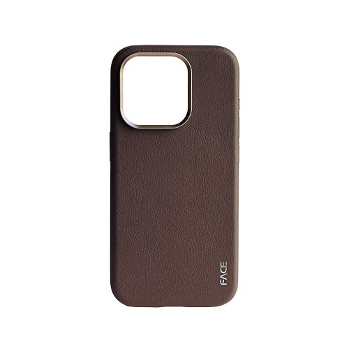 Калъф тип гръб FACEDESIGN PLAIN SERIES MAGSAFE за iPhone 15 Pro Max кафяв 10