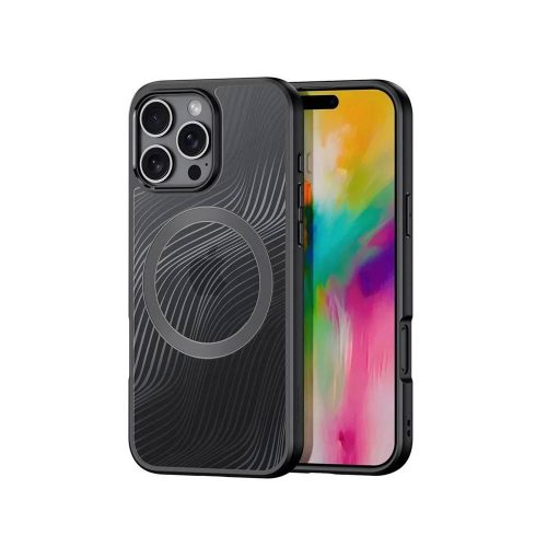 Калъф тип гръб DUX DUCIS AIMO MAGSAFE SERIES за iPhone 16 Pro Max прозрачен с черно 10