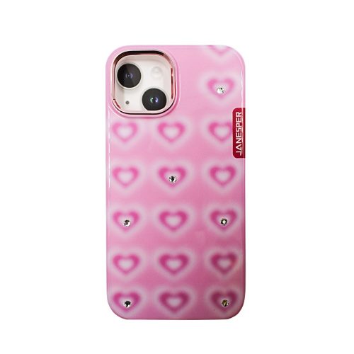Калъф тип гръб JANESPER LOVE SERIES за iPhone 15 розово 10
