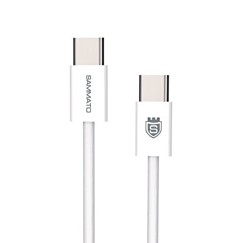 Кабел SAMMATO iPhone15 TYPE C to TYPE C 1.2 м. бял 10
