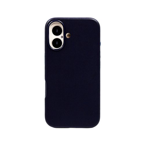 Калъф тип гръб LEATHER CASE iPhone 16 син 10