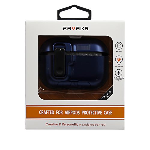 Калъф за AirPods PRO 3 RAVAKA Fun Series син 10